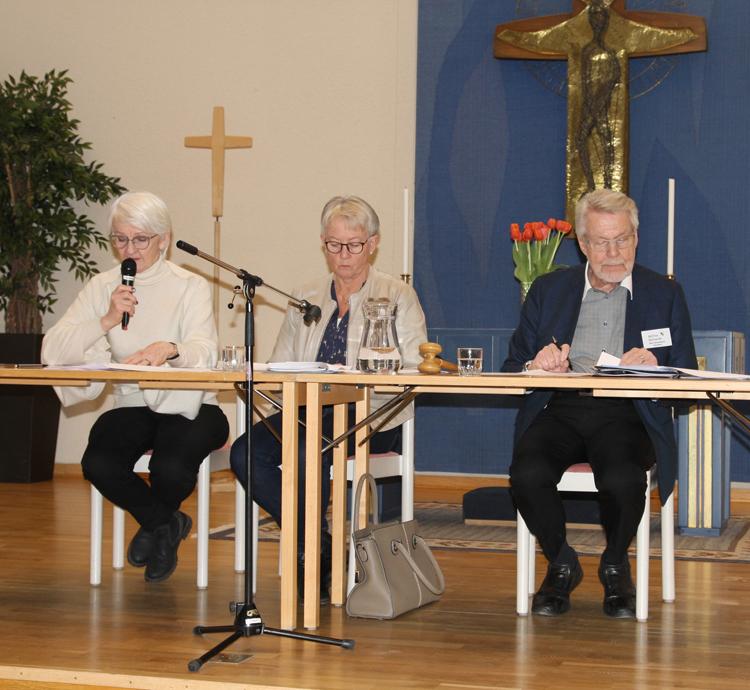 Kerstin Fahlman Noord, Ann-Mari Sund Lundberg och Willy Brändström ledde föreningsstämman